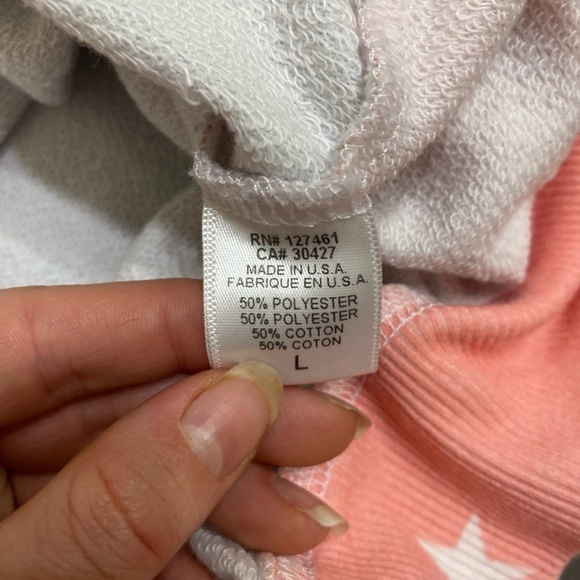 Wild fox star crewneck sweatshirt faded ombré pastel slouchy oversized cozy L - Picture 14 of 15